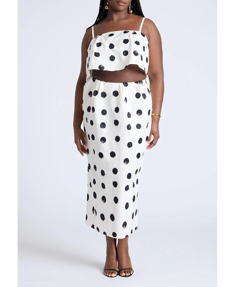 Eloquii Women's Plus Cropped Bubble Top