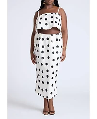 Eloquii Women's Plus Cropped Bubble Top