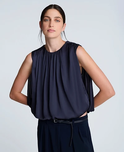 Kenneth Cole Women's Bubble Hem Sleeveless Top