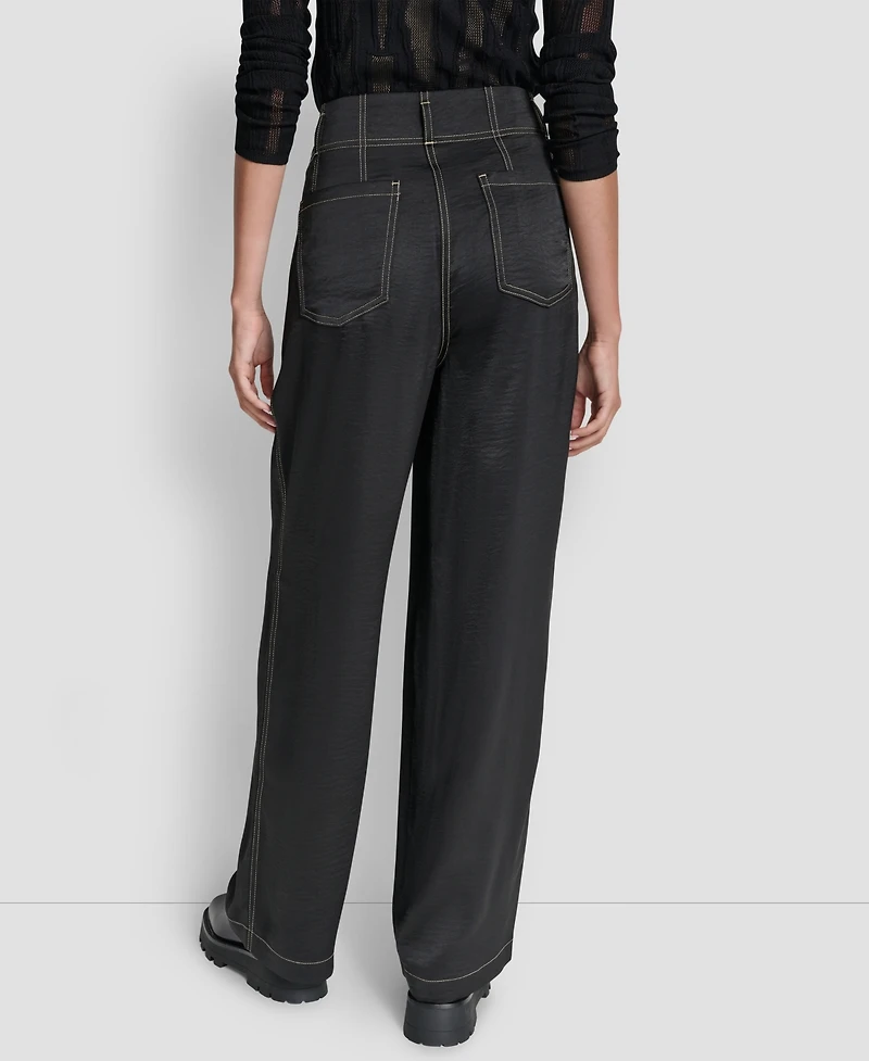 Dkny Women's Top Stitch Glazed Dressing Trousers