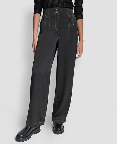 Dkny Women's Top Stitch Glazed Dressing Trousers