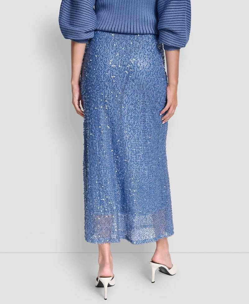 Dkny Women's Pull-On Knit Sequin Skirt