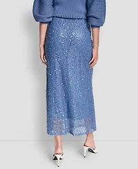 Dkny Women's Pull-On Knit Sequin Skirt
