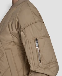 Dkny Women's Long-Sleeve Quilted Bomber Jacket