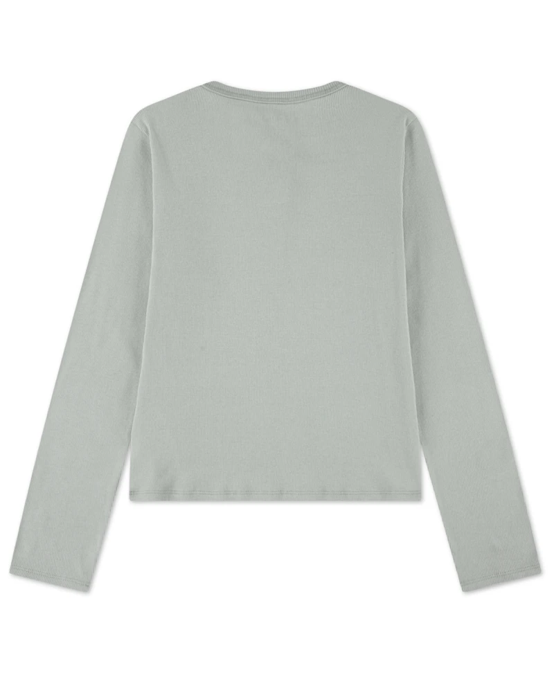 abercrombie kids Girls Essential Long Sleeve Henley T-Shirt