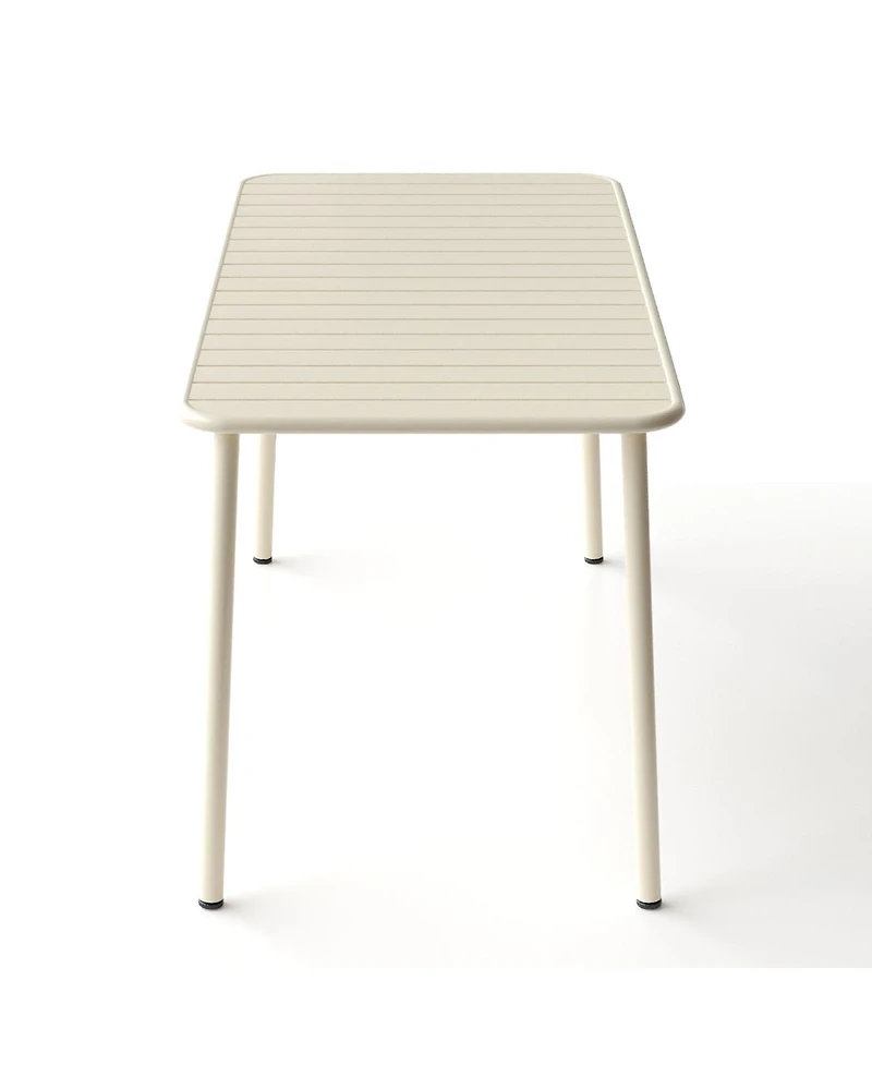 Streamdale Furniture Set of 1 with 4 chairs Sella Long Outdoor Dining Table