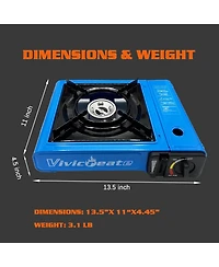 Aofar 7000 Btu Portable Butane Gas Stove for Camping Cooking Outdoor, Lightweight Portable Stove Burner with Auto Ignition, Camping al Aire Libre