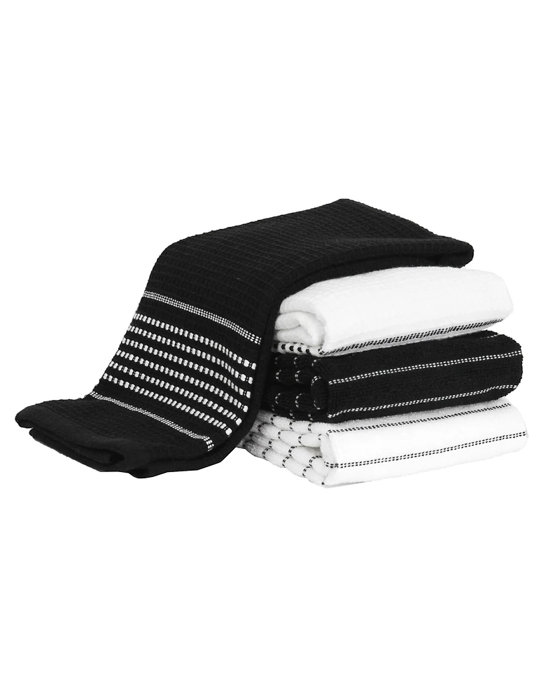 All-Clad Skipping Stripe Wave Cotton Kitchen Towels, Set of 4