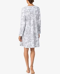 Aria Women's Brushed Cotton Long Sleeve Nightshirt