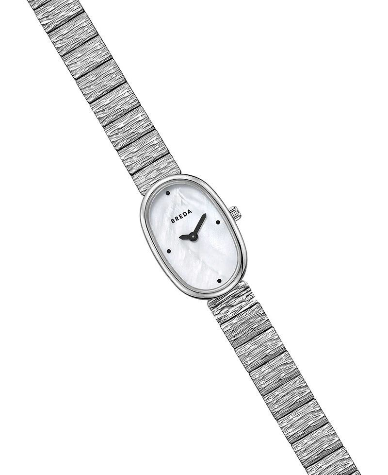 Breda Women's 'Jane Revival' Silver Stainless Steel Bracelet Watch, 18mm
