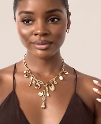 Ettika Melting Metal Charm Lariat Necklaces