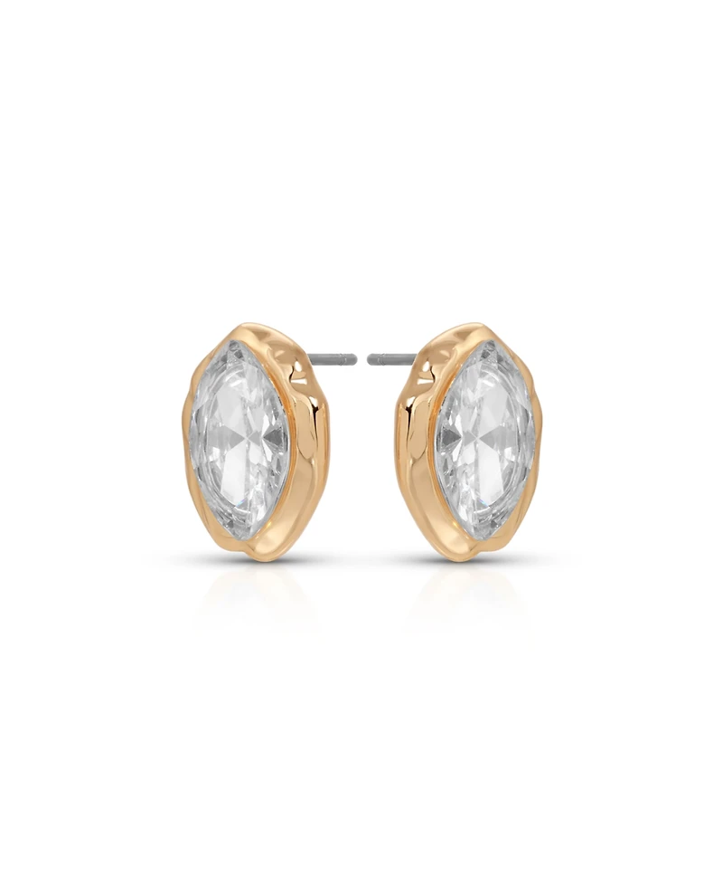 Ettika Gold Plated Crystal Luxe Mini Stud Earrings