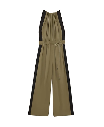 Reiss Color Block Gathered Wide-Leg Jumpsuit