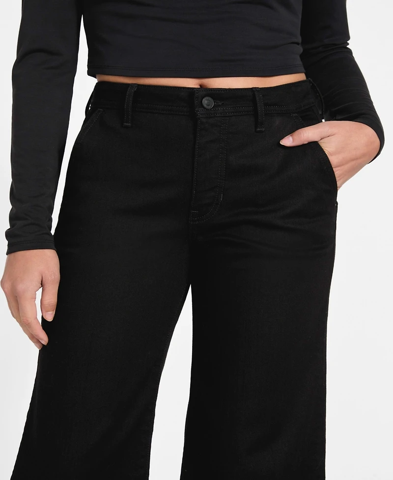 Guess Women's Zoya Wide Leg Crop Jeans