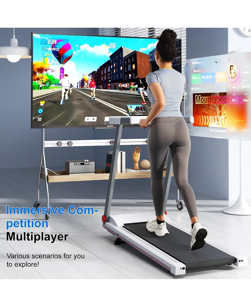 4-in-1 Treadmills for Home with Incline and Handles, Folding Treadmill Running Machine for Small Spaces 300 Lb 3.0 Hp 7.5 Mph Foldable Treadmill