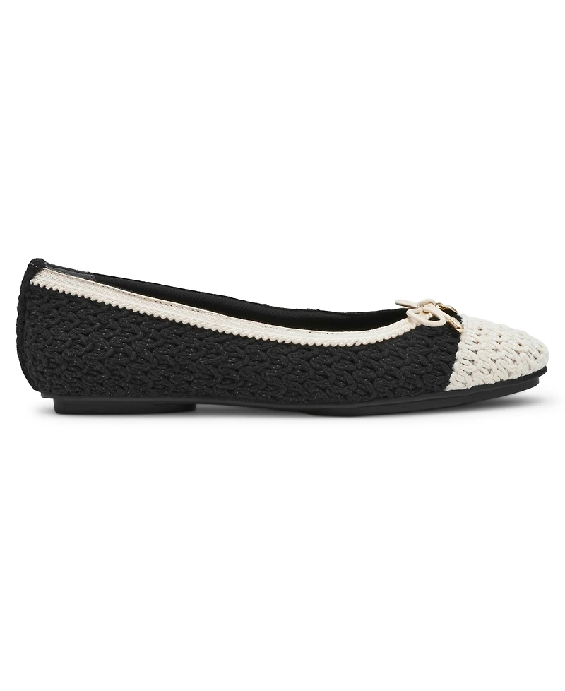 Anne Klein Women's Luci-c Crochet Finish Ballet Flats