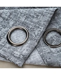 Rt Designer Collection Cambridge Jacquard 2 Pack Luxurious Modern Design Curtain Panel 36" x 84" Silver