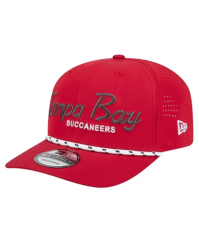 New Era Men's Red Tampa Bay Buccaneers Script 9SEVENTY Adjustable Hat