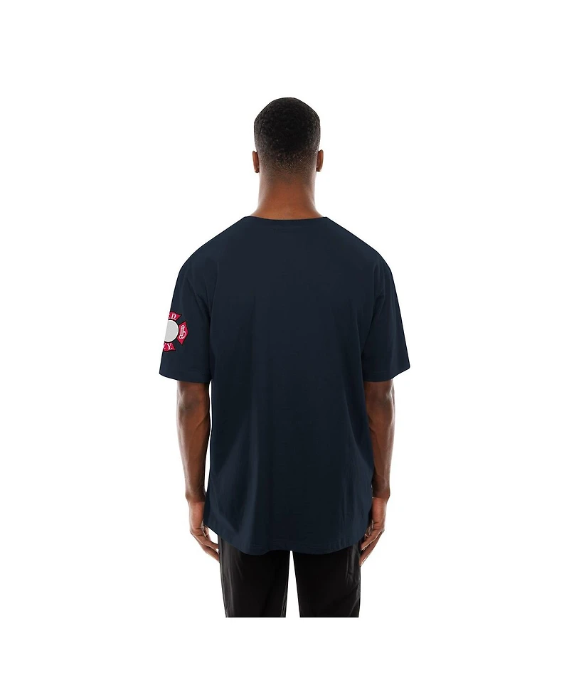 New Era Men's Navy New York Yankees Fdny Embroidered T-Shirt