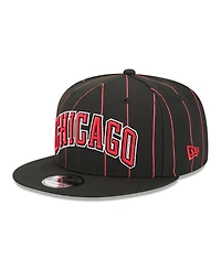 New Era Men's Black Chicago Bulls Jersey Hook Statement Edition 9FIFTY Snapback Hat