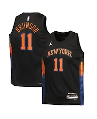Jordan Big Boys and Girls Jalen Brunson Black New York Knicks Swingman Jersey