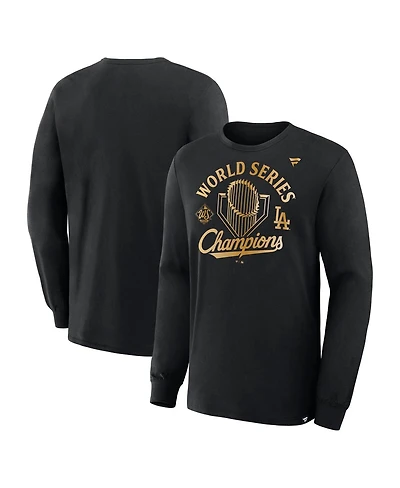 Fanatics Men's Black Los Angeles Dodgers 2025 World Series Champions Locker Room Parade Long Sleeve T-Shirt