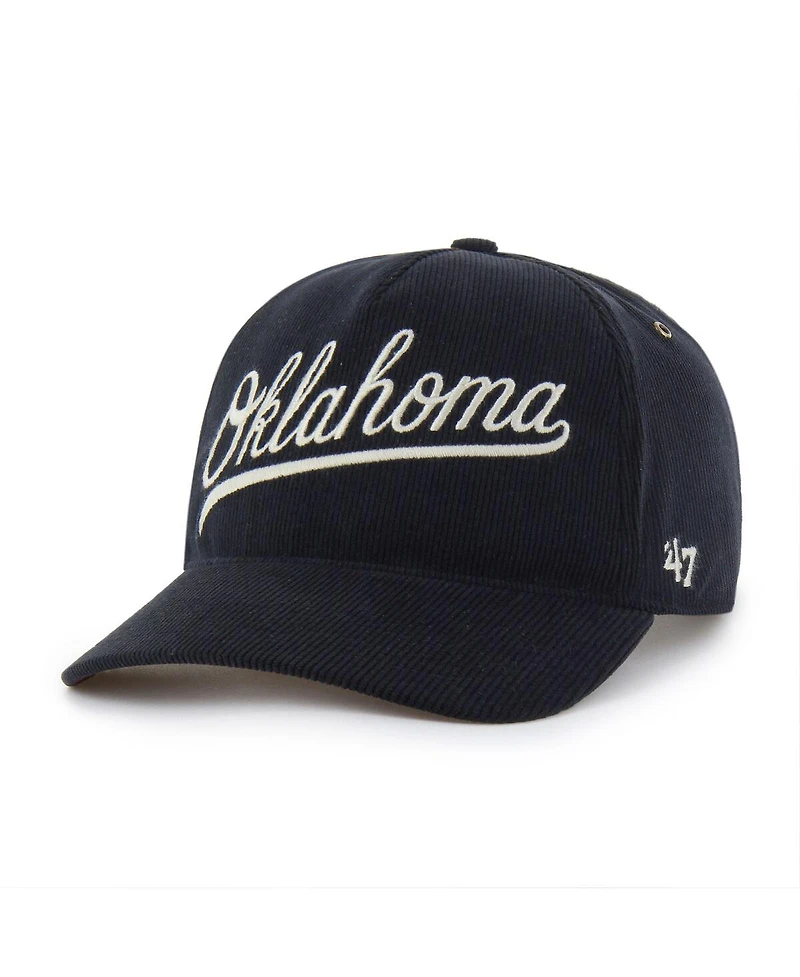 '47 Brand Men's and Women's Black Oklahoma Sooners Collections Golden Age Corduroy Hitch Adjustable Hat