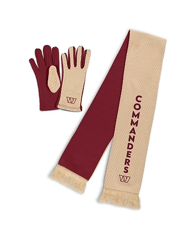 Wear by Erin Andrews Women's Washington Commanders Tonal Scarf Glove Set