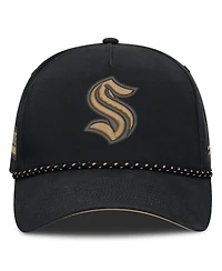 Fanatics Men's Black Seattle Kraken Military Appreciation Authentic Pro A-Frame Adjustable Hat
