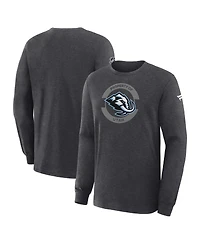 Fanatics Men's Charcoal Utah Mammoth Authentic Pro Property Of Practice Long Sleeve T-Shirt