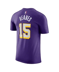 Jordan Men's and Women's Austin Reaves Purple Los Angeles Lakers Name Number T-Shirt