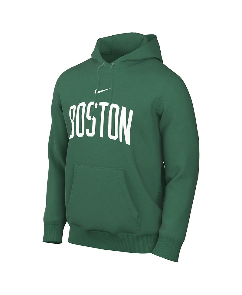Nike Men's Kelly Green Boston Celtics Sportswear Essential Wordmark Club Hoodie