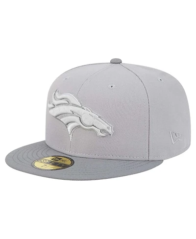New Era Men's Gray/Graphite Denver Broncos Iron Cloud 59FIFTY Fitted Hat