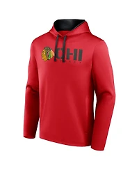 Logo Athletic Men's Red Chicago Blackhawks Head Start Pullover Hoodie