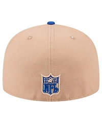 New Era Men's Tan Seattle Seahawks Throwback Logo Main 59FIFTY Fitted Hat