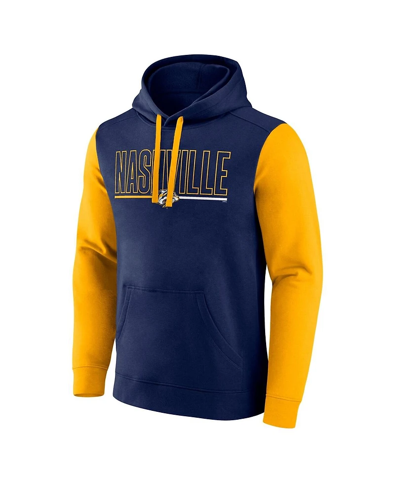 Logo Athletic Men's Navy Nashville Predators Deliver Fleece Pullover Hoodie