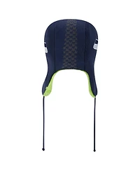 New Era Men's College Navy Seattle Seahawks Helmet Head Trapper Knit Hat