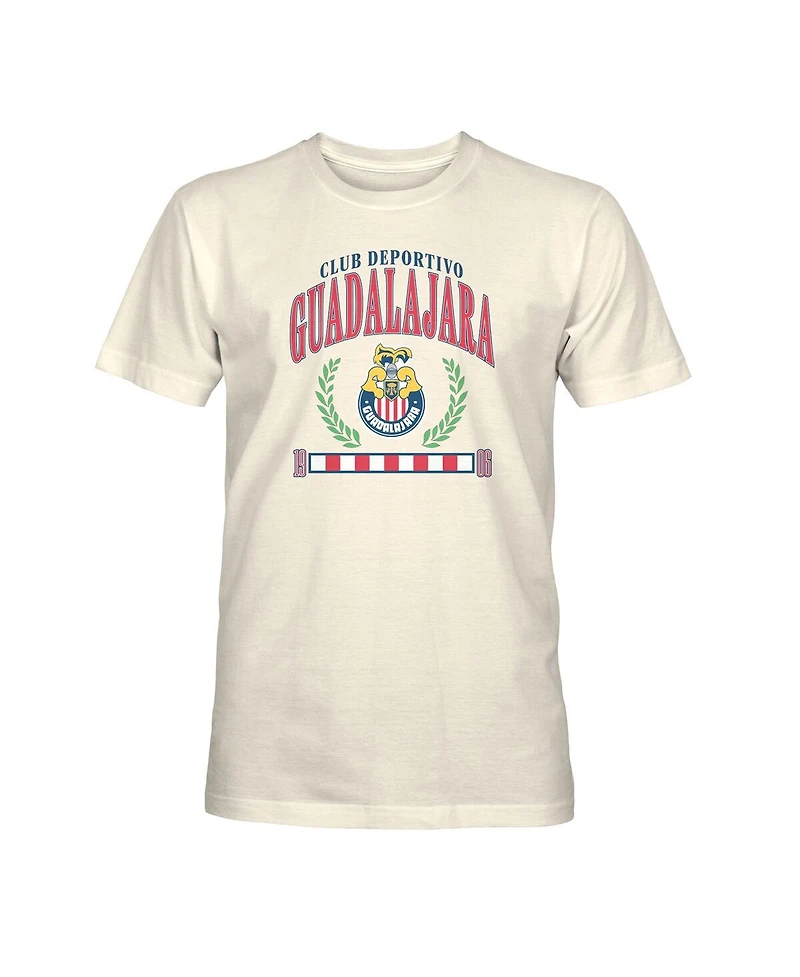 1863FC Men's Cream Chivas Retro Stripes T-Shirt