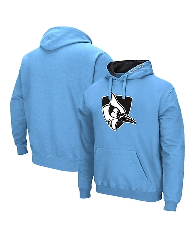 Colosseum Men's Light Blue Johns Hopkins Jays Arch Logo 3.0 Pullover Hoodie