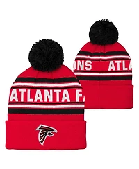 Outerstuff Preschool Red Atlanta Falcons Jacquard Cuffed Pom with Knit Hat