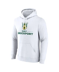 Fanatics Men's White Suny Brockport Golden Eagles Primary Logo Pullover Hoodie