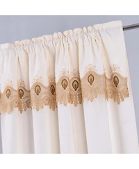Rt Designer Collection Betsy Macrame Rod Pocket Curtain Panel 52" x 84" Gold