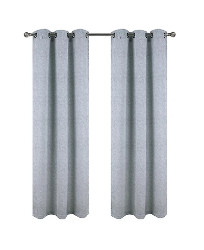 Rt Designer Collection Wilton Jacquard Grommet Luxurious Modern Design Curtain Panel 54" x 84" Charcoal