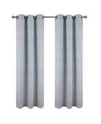 Rt Designer Collection Wilton Jacquard Grommet Luxurious Modern Design Curtain Panel 54" x 84" Charcoal