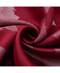 Rt Designer Collection Heathrow Halo Foil Blackout Luxurious Decorative Grommet Curtain Panel 54" x 90" Red