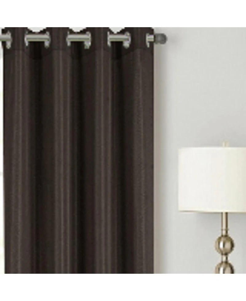 Rt Designer Collection Gibson Luxurious Decorative Grommet Curtain Panel 54" x 90" Chocolate