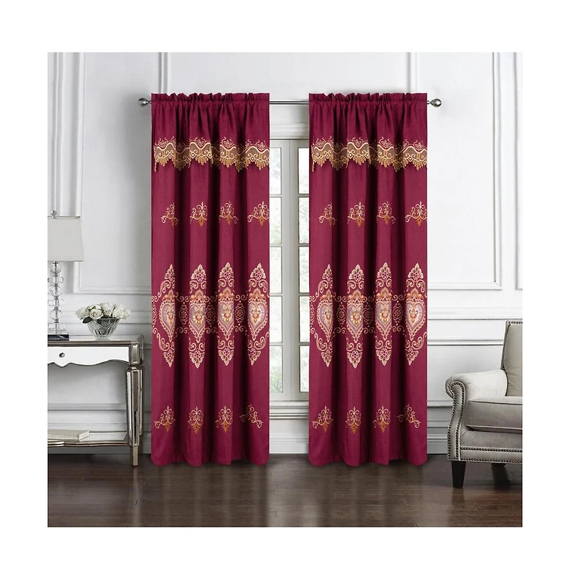 Rt Designers Collection Bonnie Macrame Room Darkening Curtain Panel