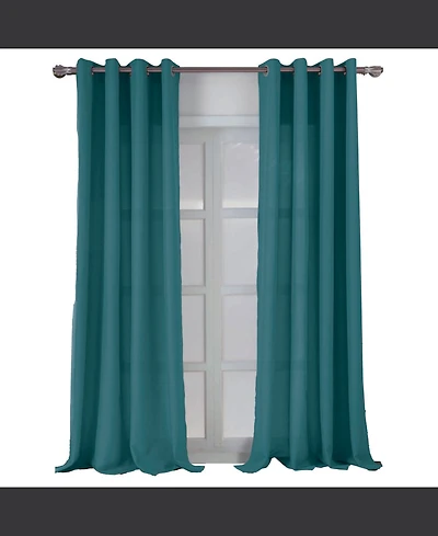 Rt Designers Collection Cole Textured Grommet Room Darkening Curtain Panel 54" x 84" Teal