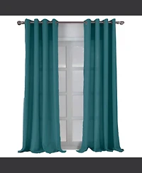 Rt Designers Collection Cole Textured Grommet Room Darkening Curtain Panel 54" x 84" Teal