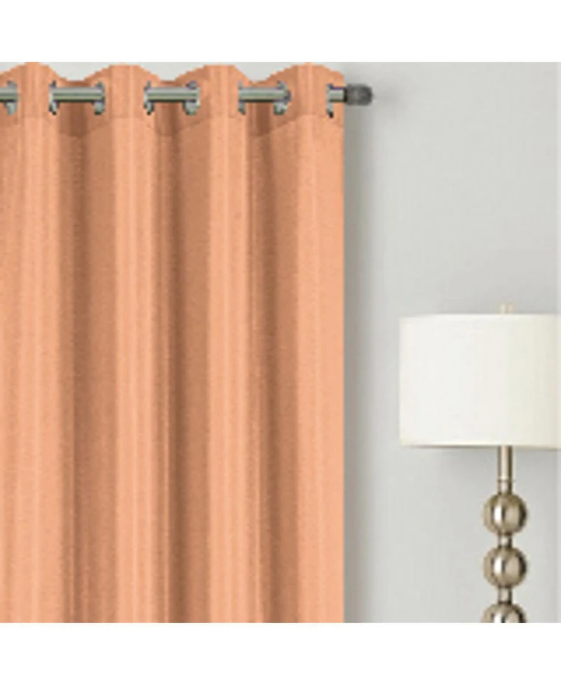 Rt Designer Collection Gibson Luxurious Decorative Grommet Peach Curtain Panel